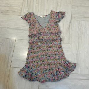 LoveShackFancy floral mini dress